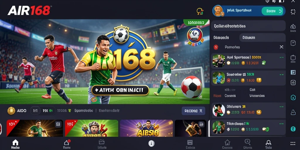 Screenshot AIR168 menampilkan taruhan olahraga yang menarik dan interaktif.