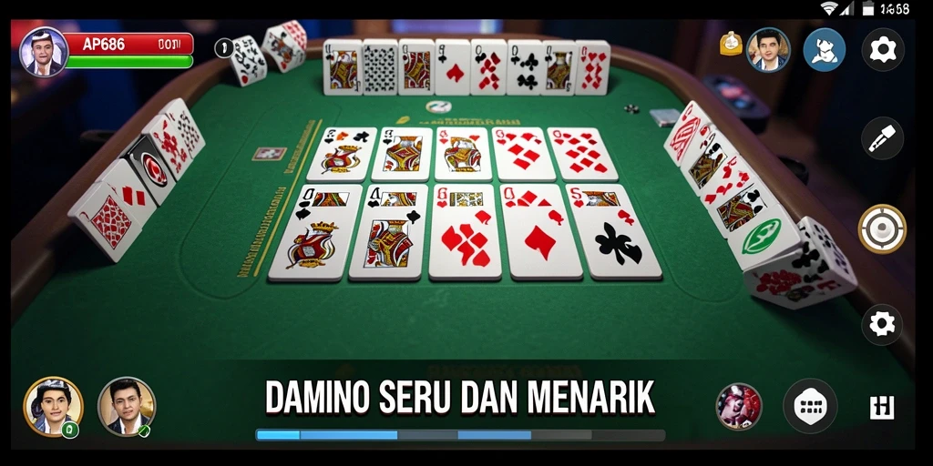 Tampilan screenshot gameplay Domino yang menarik dan interaktif.