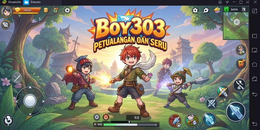 Tampilan gameplay mendebarkan di dunia anime BOY303.