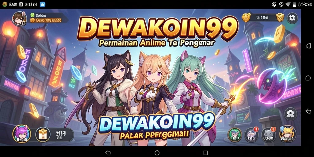 Gameplay seru DEWAKOIN99 dengan karakter anime ikonik.