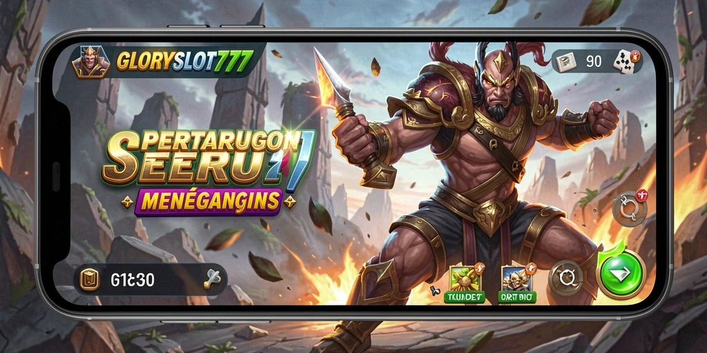 Tampilan seru gameplay GLORYSLOT777 yang penuh aksi.