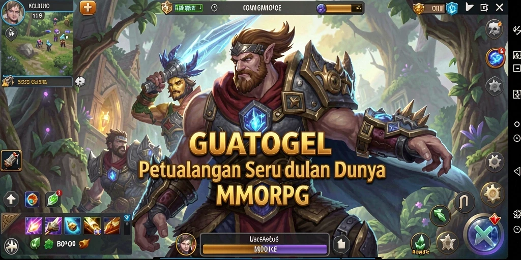 Tangkapan layar GUATOGEL menunjukkan pertempuran epik dalam dunia MMORPG.