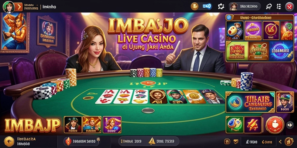 Tampilan menakjubkan dari gameplay Live Casino di IMBAJP.