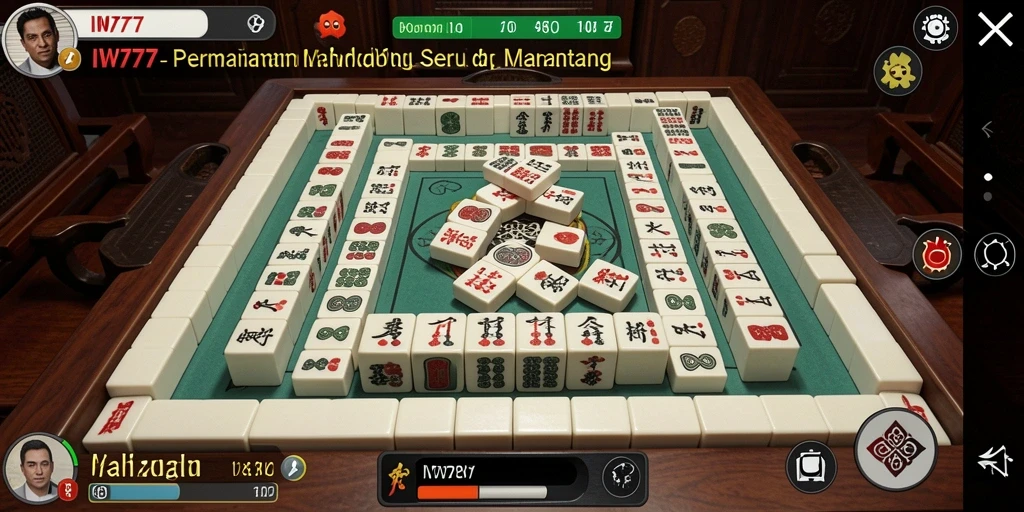 Tampilan gameplay IW777 yang seru dalam permainan Mahjong.