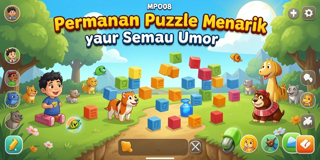 Tampilan gameplay MPO08 yang menantang dan menarik saat menyelesaikan puzzle.