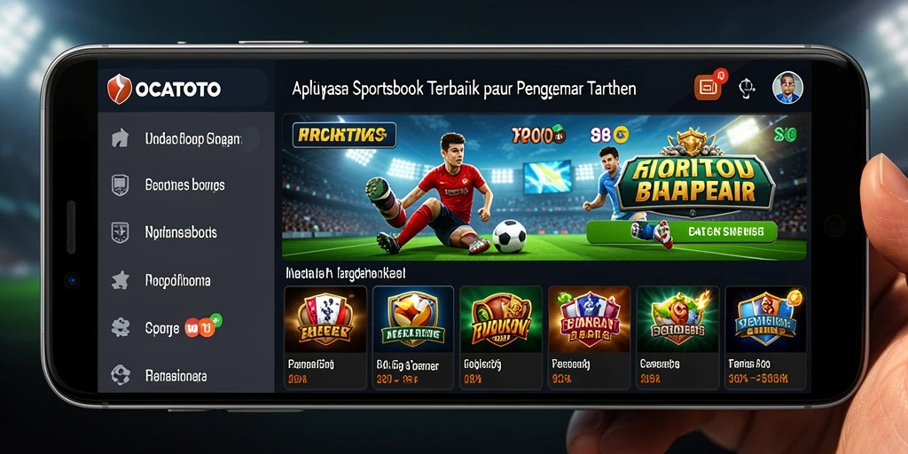 Tampilan screenshot gameplay OCATOTO yang menampilkan taruhan olahraga.