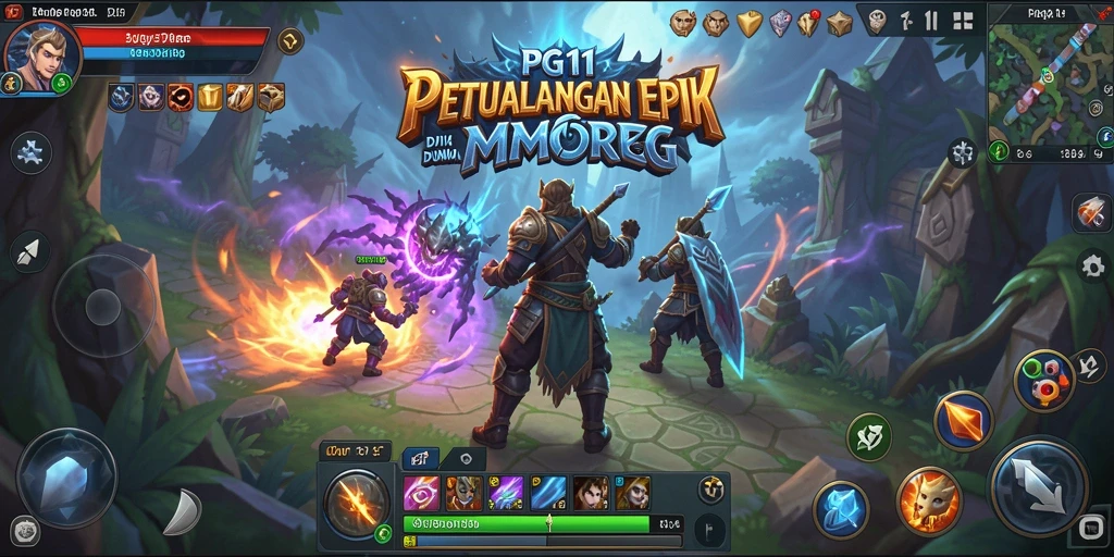 Tampilan gameplay utama PG11 dalam petualangan MMORPG yang seru.