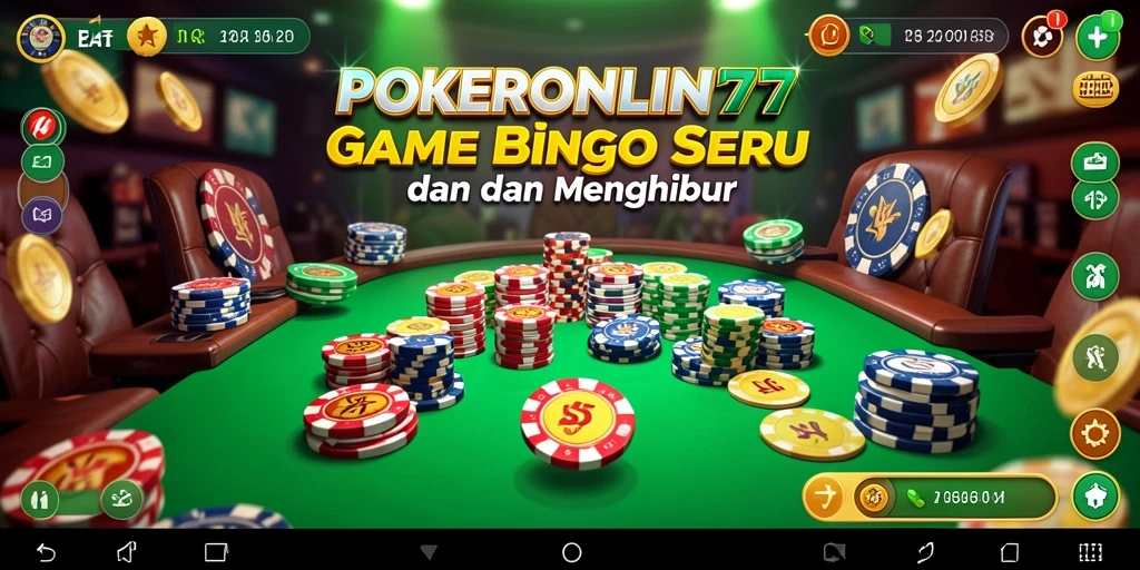 Tampilan gameplay POKERONLIN77 yang menyenangkan dan interaktif.