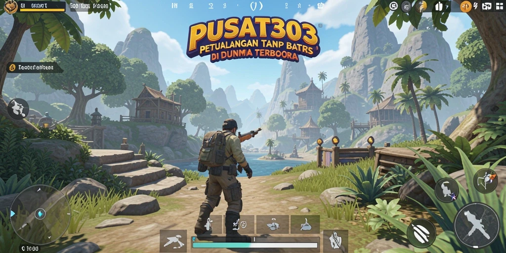 Tangkapan layar PUSAT303 menunjukkan eksplorasi dunia terbuka yang menakjubkan.