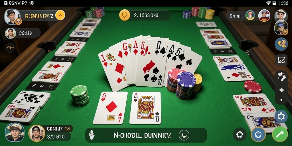 Tampilan gameplay menarik dari RSNVIP7 dengan suasana bermain Gaple.