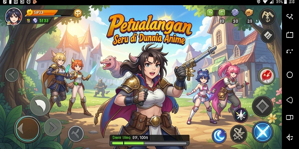 Screenshot SIP33 menampilkan pertarungan seru dan karakter anime ikonik.