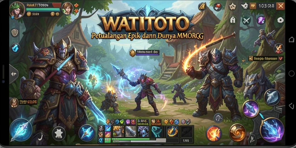 Tampilan epik dari gameplay WATITOTO dengan aksi seru di MMORPG.